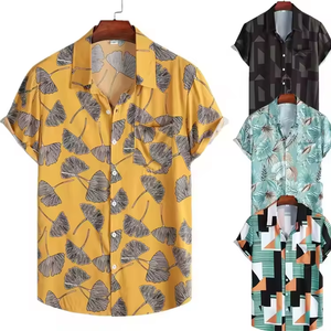 Hot Sell New Style ODM Custom Summer <b>Men's</b> Double Side Printed Eco-Friendly Anti-Wrinkle Quick Dry <b>Beach</b> Casual <b>Shirt</b> - Product Image 5