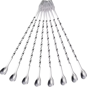 Stainless Steel Bar <b>Spoon</b> Twisted Handle & Fork Bar tools Most Selling Sale Luxury Steel <b>Coffee</b> Mixing <b>Spoon</b> - Product Image 1