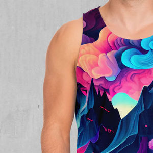 Sublimation Men Custom Neck <b>Running</b> <b>Singlet</b> Custom Breathable Marathon Tank Top Quick-Drying Mesh Lightweight Sleeveless Workork - Product Image 4
