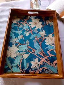 Plateau imprimé en bois pour console d'entrée, rangement de clés, organisation de couloir domestique, utilisation comme plateau de service, vente en gros - Product Image 4