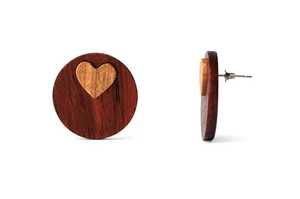Boucles d'oreilles en bois artisanales, bijoux de mode, bois naturel léger, accessoires pour femmes et fournitures de bijoux en gros - Product Image 5