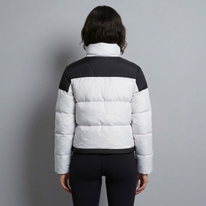 Chaqueta Acolchada de Algodón Impermeable y Cálida para Mujer, Diseño OEM, Ecológica, con Logotipo Bordado Personalizado y Cuello Alto - Product Image 5