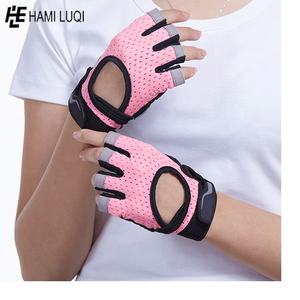 Gants de sport, levage de poids, noirs, demi-doigt, vente en gros, - Product Image 6