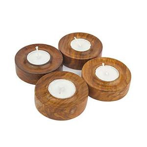 Support de bougie de Pâques en bois de manguier fait main de qualité supérieure, style indien, décoratif, porte-bougie, lanternes, pots pour la maison - Product Image 2