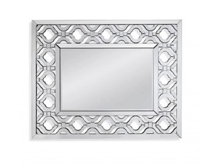 Espejo de Pared Veneciano de Lujo sin Marco con Cristal Biselado Intrincadamente Tallado, Motivos Florales Decorativos y Acabado Refinado - Product Image 1