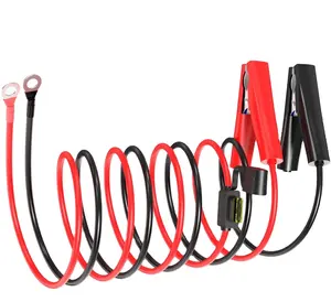 10AWG Bateria Jacaré Clips para O Anel Terminal Harness Quick Disconnect Cable com 5 Fusível para Inversor Bateria Do Carro Carregamento