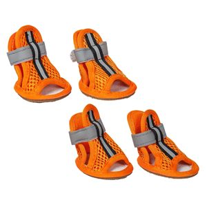 Set di 4 scarpe sandali per animali domestici in Mesh di supporto sportivo-abbigliamento per animali domestici comodo ed elegante - Product Image 4