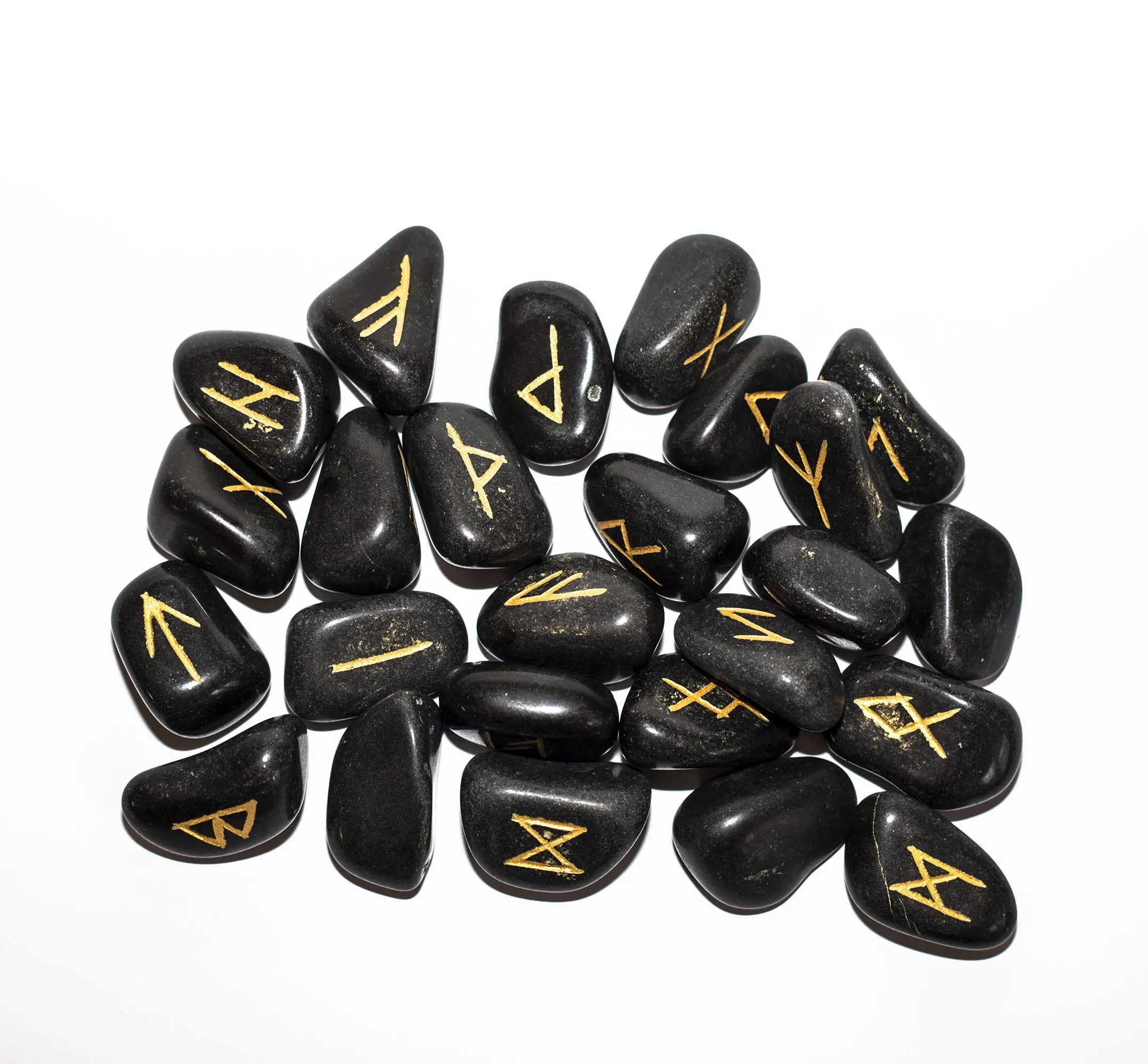 Zwarte Obsidiaan Tuimelsteen Helende Kristallen Rune Sets Voor Reiki Helende Meditatie Rotsen Spirituele Kristallen Helende Mineralen Edelsteen