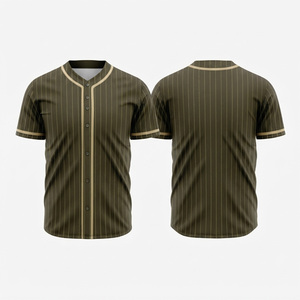 Custom Button Baseball Jersey Personalized Sports Uniform Men Plus Sizes Breathable Quick Dry Eco-Friendly Windproof Sleeveless - Product Image 1