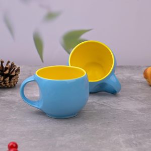 Modern Luxury Pumpkin Ceramic Coffee <b>Set</b> 180ml Eco-Friendly Durable Portable Glossy Multicolor Office & Home Gifting - Product Image 3