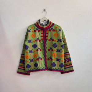 Chaqueta Boho de Algodón Bordado, Transpirable, Estilo Vintage, Chaqueta de Estilo Bohemio para Usar en la Calle - Product Image 1