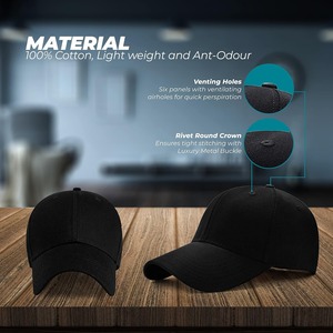 Wholesale Custom Embroidery Cotton Baseball Cap 6 Panel Adjustable Plain Sports Dad <b>Hat</b> OEM Fitted Plain Common Worsted Baseball - Product Image 3