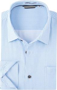 เสื้อเชิ้ตแขนยาวผู้ชายแบบติดกระดุม ทรงปกติ ดีไซน์เรียบง่ายสำหรับฤดูใบไม้ผลิ ระบายอากาศได้ดี เป็นมิตรกับสิ่งแวดล้อม ผลิตจากโพลีเอสเตอร์/คอตตอน - Product Image 4