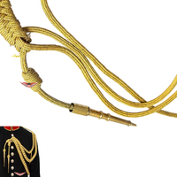 Aiguillette dorée allemande, Aiguillette originale allemande, Aiguillette soviétique dorée tressée, Cordon métallique