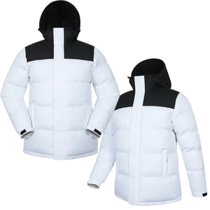 Custom Logo Water Resistant Winter Puffer <b>Jacket</b> <b>Mens</b> Heavyweight Hooded Puffer <b>Jackets</b> Supplier <b>Fill</b> Power <b>Down</b> Alternative - Product Image 1