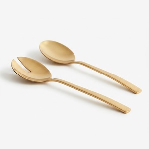 Best Quality Stainless Steel Salad <b>Server</b> Set Artisan Crafted Reef Knot Handle Spoon and Fork for Hotel Restaurant <b>Buffet</b> Supply - Product Image 3