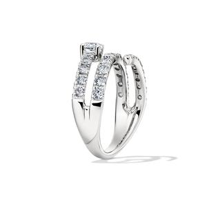 Anillo de Oro de 14K con Diamante Cultivado en Laboratorio, Certificado IGI, Diseño Enrollado con Pavé, Anillo de Compromiso, Regalo de Boda, Joyería Fina de Lujo - Product Image 3