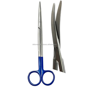 Ciseaux à dissection Metzenbaum Lame droite et incurvée de 7 ", Instruments chirurgicaux | Ciseaux à tissus délicats (poignée bleue) - Product Image 2