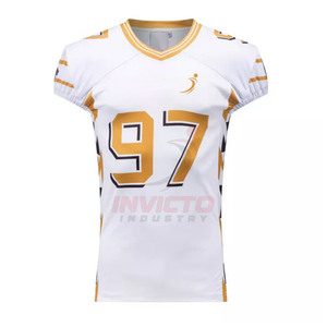Maillot de football américain personnalisé avec design de couleur, tissu respirant, prix de gros - Product Image 2