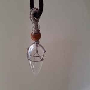 Nouvel Arrivage Porte-clés Spirituel en Cristal de Quartz Naturel Multicolore Mélangé, avec fil tressé et technique de sculpture de pierres brutes - Product Image 4