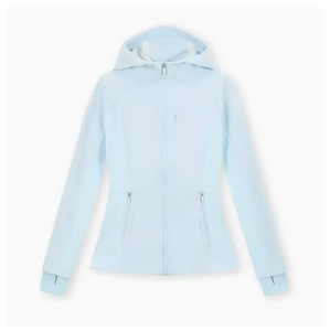 MOON WEARS Women's Hooded <b>Yoga</b> <b>Jacket</b>-Knitted Activewear Fitness <b>Jacket</b> Quick Dry Breathable Spandex/Polyester Material Cotton - Product Image 4