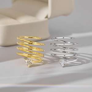 Anillos de Joyería Fina de Diseño en Plata, Rodio y Oro, con Múltiples Capas - Product Image 3