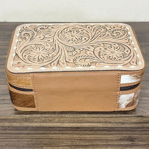 Estuche para Joyas de Cuero Vacuno Genuino Hecho a Mano OEM ODM con Elegante Diseño de Tarjetas, Caja Organizadora de Joyas Perfecta para Almacenamiento - Product Image 5