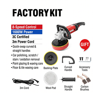 1600W 7 Inch Electric Car Polisher, Variable Speed Auto Detailing Polishing Machine for Paint Restoration - Product Image 1