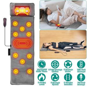 Multifunctional Electric Heated Full Body Massage Mat 10 Neck Shiatsu Kneading Massage Heads Chair Back Pad - Product Image 2