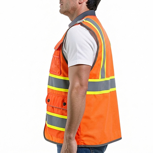Chaleco de Trabajo Personalizado con Servicio OEM, Chaleco de Trabajo con Tiras Reflectantes de Alta Visibilidad, Disponible en Todas las Tallas - Product Image 2