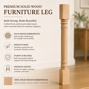 Heavy-Duty <b>Round</b> Wood <b>Table</b> Legs for Kitchen Cabinet Outdoor & Living Room Furniture-Strong Support Posts - Product Image 5