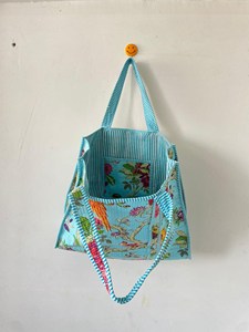 Boho Cotton Floral Print Everyday Tote <b>Bag</b> <b>Large</b> Capacity Shoulder Handbag Reusable Shopping Travel <b>Beach</b> Carry <b>Bag</b> - Product Image 4