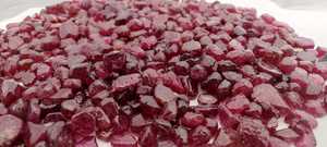 พลอยทับทิมดิบคุณภาพสูง เติมด้วยแก้วธรรมชาติ |   สีชมพู |   ความเงางามที่ยอดเยี่ยม |   เอฟเฟกต์ดาว |   การเจียรหลังคาเพชร |   ทำเอง - Product Image 5