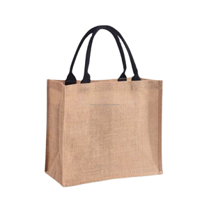 กระเป๋าผ้ากระสอบธรรมชาติพิมพ์ลาย สำหรับงานแต่งงาน ช้อปปิ้ง ของชำร่วย ของที่ระลึก ตกแต่งด้วยริบบิ้น - Product Image 6