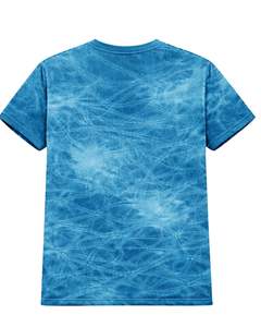 Customized <b>Blue</b> Ice <b>Dye</b> T Shirt Men Round Neck Short Sleeve Cotton Casual Streetwear Vintage Wash Custom OEM Wholesale Tee - Product Image 2