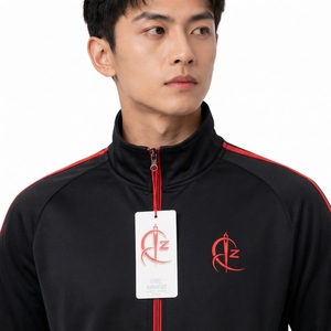 Premium <b>Men</b> <b>Track</b> <b>Jacket</b> Lightweight Polyester Fabric Breathable Construction Full Zip Front Elastic Cuffs Comfortable Athletic - Product Image 5