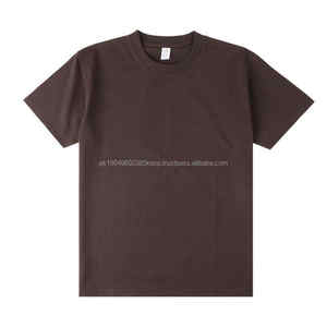 T-shirt uni à manches courtes et col rond 100% coton pour homme, tissu tricoté de haute qualité, logo personnalisé imprimé par méthode numérique - Product Image 2