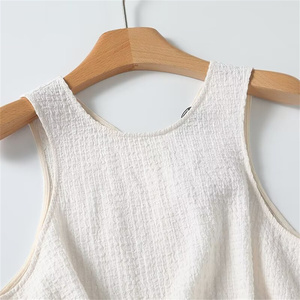 <b>Men's</b> Solid Color Sleeveless Cotton Tank Top Smooth Stretchy Fabric Front Logo Breathable Quick Dry for Flexible Everyday Wear - Product Image 3