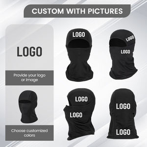 Masque de ski intégral de haute qualité pour hommes, noir et blanc, pour moto, hiver, hijab, cagoule, logo personnalisé - Product Image 2