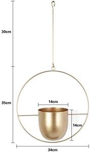 Gold <b>Hanging</b> <b>Basket</b> Ceiling <b>Hanging</b> Planter Hot Selling ndoor Plants Succulent Plants Cratone <b>Hanging</b> Plant Hanger Metal - Product Image 2