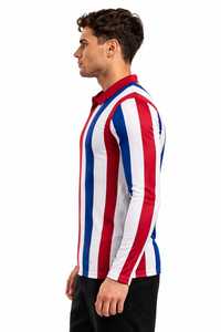 Maillot de football de qualité supérieure en sublimation, col et poignets en tissu, 100 % polyester 160 g/m², respirant, logo frontal, manches courtes - Product Image 2