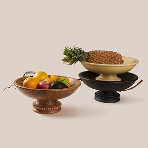 Frutero de Madera con Base de Pedestal, Decorativo, para Ensaladas de Mango, para la Encimera de la Cocina, Mesa de Comedor, Decoración Rústica - Product Image 6