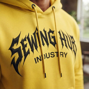 Sewing Hub Industry Sweat à capuche polaire pour homme, coupe oversize et ample, grammage lourd 450 GSM, imprimé graphique Y2K Cyber Tribal - Product Image 4