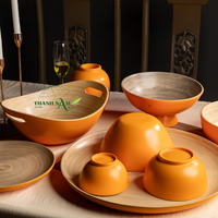 Ensemble de bols à soupe en bambou jetables durables et écologiques Produit en bois personnalisable pour usage alimentaire commercial Fabriqué au Vietnam Fabricant