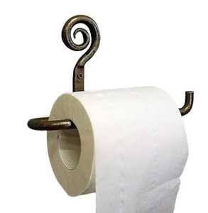 Classic Brushed Nickel Toilet Paper Holder Wall Mounted Zinc Alloy Dual Post Bathroom Tissue <b>Roll</b> <b>Rack</b> - Product Image 2