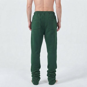 Pantalones de chándal de invierno para hombre con cordón en la cintura, bordado personalizado, estampados laterales, efecto desgastado, de tejido grueso 420 GSM - Product Image 2