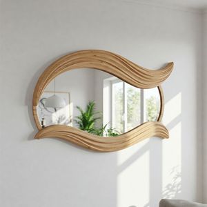 Miroir mural en verre irrégulier moderne, style sans cadre, épaisseur 4 mm, décoratif pour salon, chambre, hôtel - Product Image 2