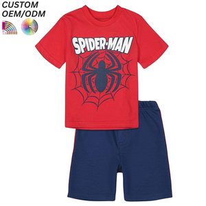 Conjunto de Ropa de Moda para Niños, Camiseta y Pantalones Cortos 100% Algodón, Estampado Animal Informal, Soporte OEM ODM para Venta al Por Mayor - Product Image 4