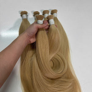 Venta al por mayor #27 Color 100% Raw Virgin Pelucas de cabello humano vietnamita Bulk Straight Natural Wave Super Double Drawn Glueless Extensiones - Product Image 5