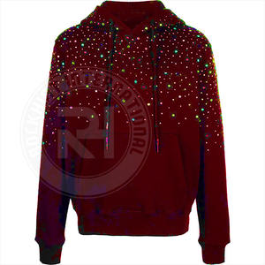 Sudadera con Capucha Unisex de Felpa de Algodón Liso, Suave y Cálida para Invierno, con Pedrería, Estilo Casual Urbano, Servicio OEM para Hombre - Product Image 1